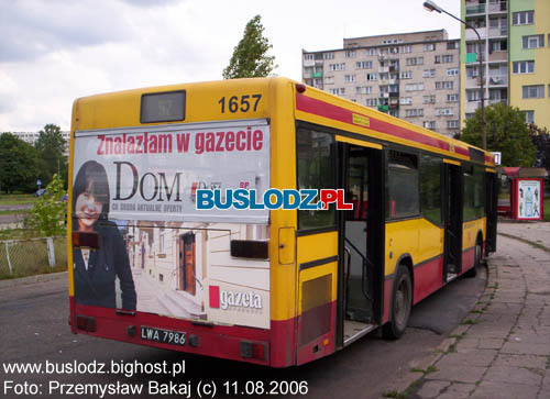 Mercedes Benz O405N2 #1657 [57], 11.08.2006r. - Kracwka, ul. Padereskiego/ Karpacka. Foto: Przemysaw Bakaj (c)