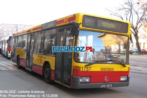 Mercedes Benz O405N2 #1757 [subowy], 16.12.2006r., ul. Narutowicza / Skadowa. Transport orkiestry MPK na uroczysto rocznicy strajku Studentw z 1981r. Foto: Przemysaw Bakaj