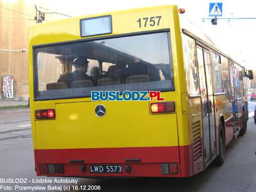 Mercedes Benz O405N2 #1757 [subowy], 16.12.2006r., ul. Narutowicza / Skadowa. Transport orkiestry MPK na uroczysto rocznicy strajku Studentw z 1981r. Foto: Przemysaw Bakaj