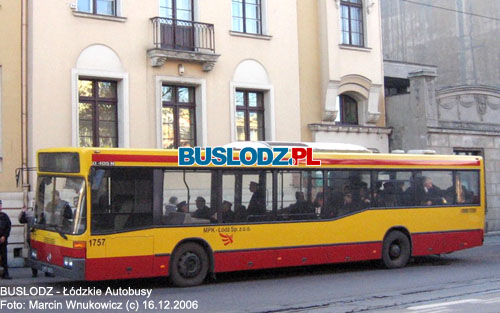 Mercedes Benz O405N2 #1757 [subowy], 16.12.2006r., ul. Narutowicza / Skadowa. Transport orkiestry MPK na uroczysto rocznicy strajku Studentw z 1981r. Foto: Marcin Wnukowicz