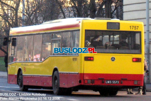 Mercedes Benz O405N2 #1757 [subowy], 16.12.2006r., ul. Narutowicza / Skadowa. Transport orkiestry MPK na uroczysto rocznicy strajku Studentw z 1981r. Foto: Marcin Wnukowicz