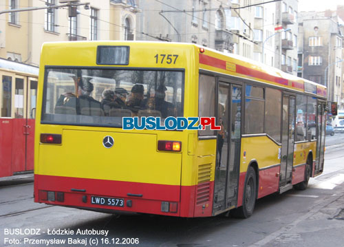 Mercedes Benz O405N2 #1757 [subowy], 16.12.2006r., ul. Narutowicza / Skadowa. Transport orkiestry MPK na uroczysto rocznicy strajku Studentw z 1981r. Foto: Przemysaw Bakaj