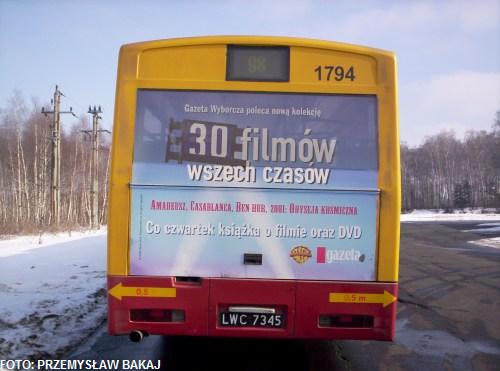 Jelcz M181MB #1794 [98], w dniu 23.02.2006r., na kracwce Janw.