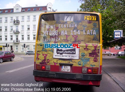 Ikarus 280.58 #2197 [77], w dniu 19.05.2006r., ul. Radwaska / Wlczaska. Foto: Przemysaw Bakaj (c)