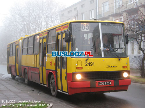 Ikarus 280.37#2491 [65], 29.12.2006r. ul. Tybury. Foto: Przemysaw Bakaj (c)