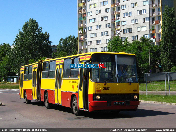 Ikarus 280.70 #2561, [57], 11.06.2007r. ul. Paderewskiego/ Karpacka. Foto: Przemysaw Bakaj (c)