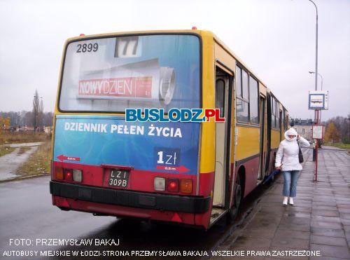 Ikarus 280.26 #2899 na linii [77], w dniu 17.11.2005r. - kracwka ul. Puszkina.