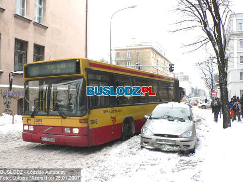 Volvo B10LA #3049 [60], 25.01.2007r. ul. Rewolucji 1905/ Sterlinga. Foto: ukasz Mizerski (c)