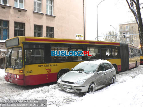 Volvo B10LA #3049 [60], 25.01.2007r. ul. Rewolucji 1905/ Sterlinga. Foto: ukasz Mizerski (c)