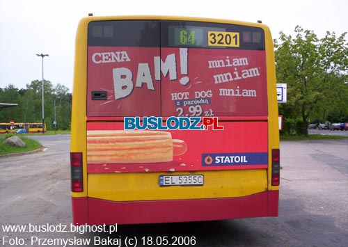 Volvo 7000 #3201 [64], w dniu 18.05.2006r., kracwka: Czajkowskiego. Foto: Przemysaw Bakaj (c)