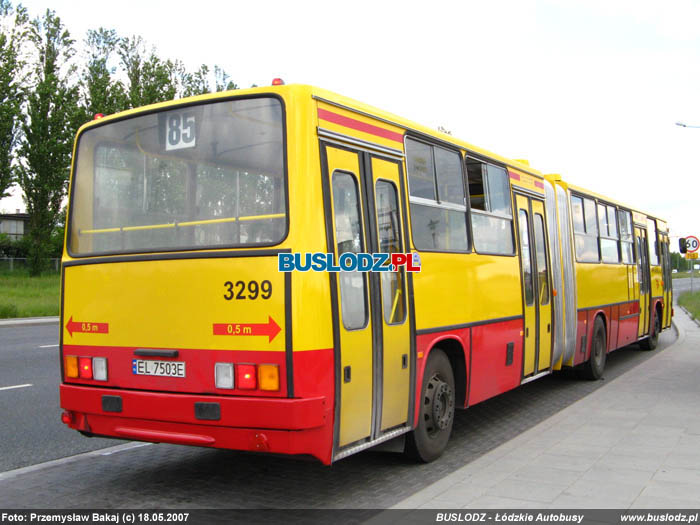 Ikarus 280.37 #3299'', [85], 18.05.2007r. ul. Rokiciska. Foto: Przemysaw Bakaj (c)