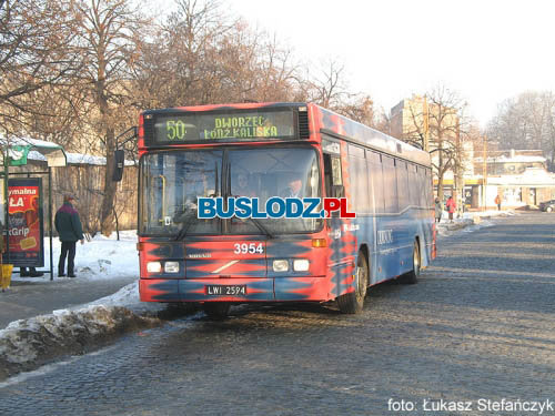 Volvo B10L #3954 na linii [50], w dniu 10.01.2006r. - Plac Niepodlegoci.