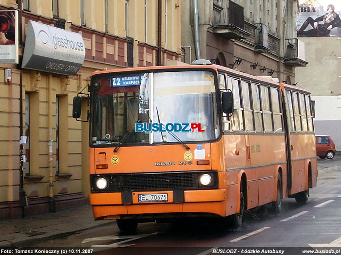 Ikarus 280.70 #EL70675 [Z2], 10.11.2007r. ul. Zachodnia. Foto: Tomasz Konieczny (c)