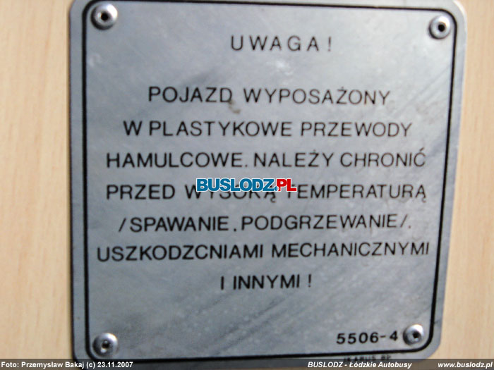 Ikarus 280.37C #1493 [-], 23.11.2007r. Zajezdnia, ul. Kiliskiego. Foto: Przemysaw Bakaj (c)