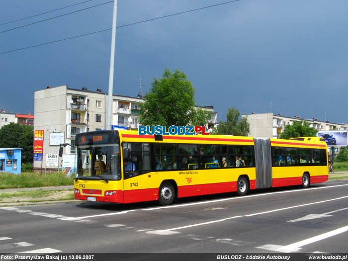 Volvo 7700A #3742 [96], 13.06.2007r. ul. Przybyszewskiego/ Lodowa. Foto: Przemysaw Bakaj (c)