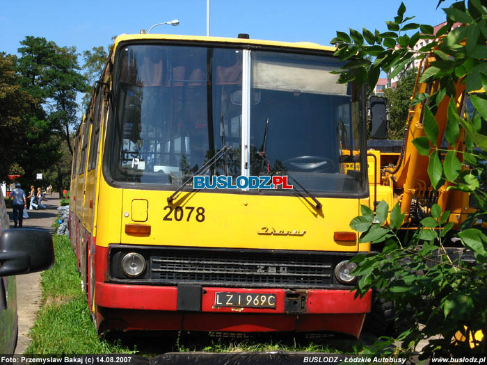 Ikarus 280.26 #2078, [-], 14.08.2007r. ul. Zgierska. Foto: Przemysaw Bakaj (c)