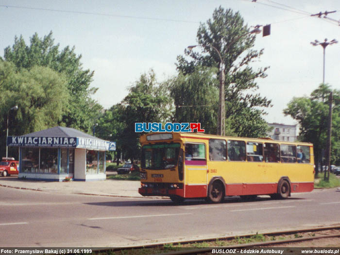 Jelcz M11 #2803 [50], 31.05.1999r. ul. Pabianicka/ Rondo Lotnikow Lwowskich. Foto: Przemysaw Bakaj (c)