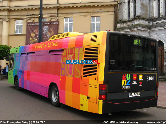 Volvo 7000 #3104 [ART], 6.06.2007r. Kracwka - PLac Wolnoci. Foto: Przemysaw Bakaj (c)