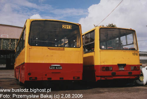 Ikarus 260 #1518 i Jelcz M11 #2913, ZKA-1, ul. Kraszewskiego. Foto: Przemysaw Bakaj (c)