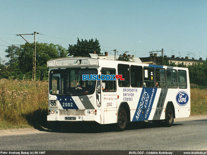 Jelcz M11 #2002 [55], 08.1997r. ul. Nowe Sady. Foto: Andrzej Bakaj (c)