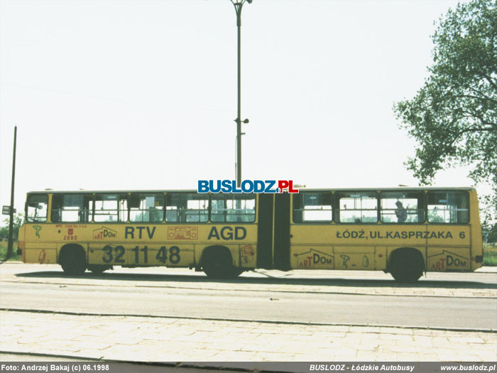 Ikarus 280.57 #2090 [86], 06.1998r. Kracwka - ul. Maratoska/ Popieuszki. Foto: Andrzej Bakaj (c)