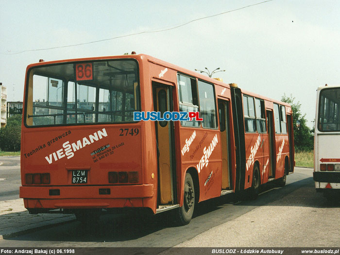 Ikarus 280.26 #2749 [86], 06.1999r. Kracwka - ul. Maratoska/ Popieuszki. Foto: Andrzej Bakaj(c)