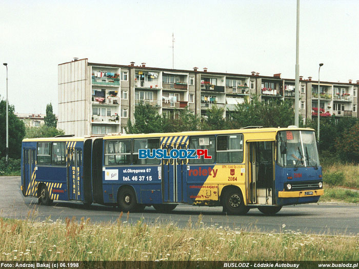 Ikarus 280.26 #2084 [99], 06.1998r. Kracwka - ul. Maratoska/ Popieuszki. Foto: Andrzej Bakaj(c)