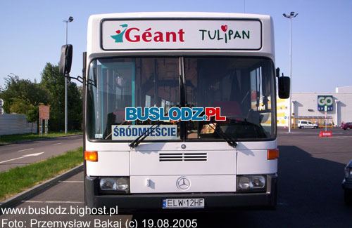 MERCEDES BENZ O405G #ELW 12HF [GEANT - RDMIECIE], 19.08.2005r. - Plac postojowy przed hipermarketem TULIPAN. Foto: Przemysaw Bakaj