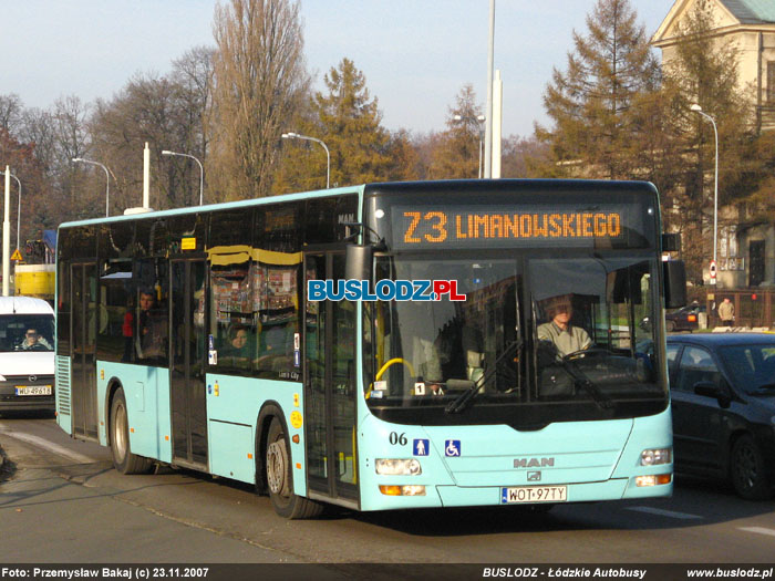 Man NL283 Lion's City #06 [Z3], 23.11.2007r. ul. Zachodnia/ Pojezierska. Foto: Przemysaw Bakaj (c)