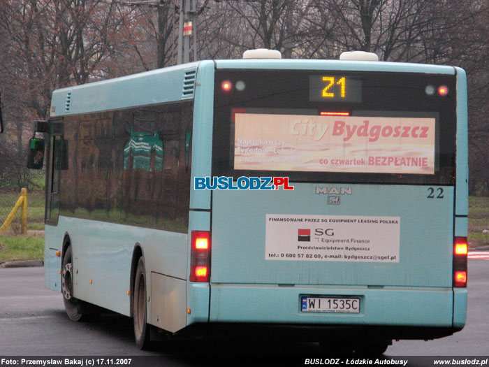 Man NL283 #22 [Z1], 17.11.2007r. Kracwka, ul. Paderewskiego/ Karpacka. Foto: Przemysaw Bakaj (c)