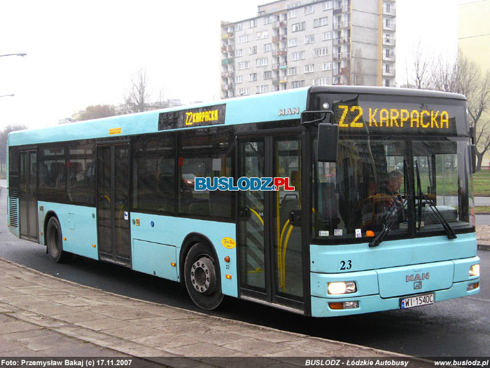 Man NL283 #23 [Z2], 17.11.2007r. Kracwka, ul. Paderewskiego/ Karpacka. Foto: Przemysaw Bakaj (c)