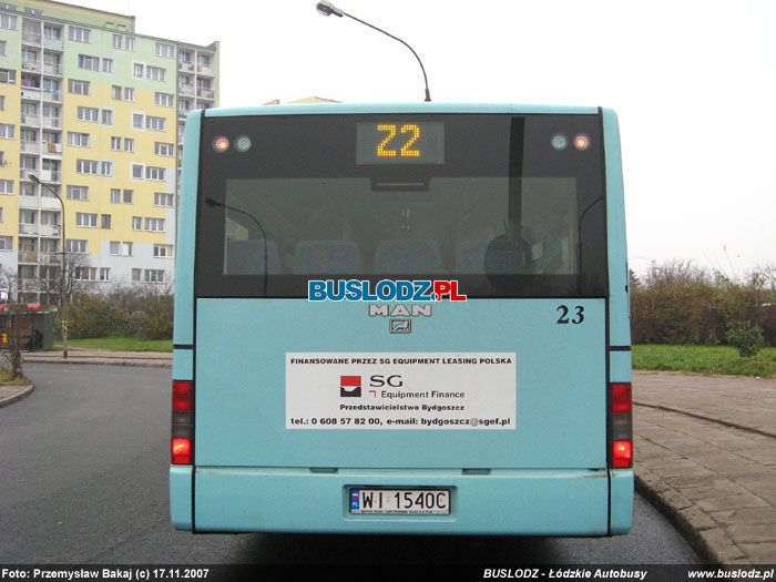 Man NL283 #23 [Z2], 17.11.2007r. Kracwka, ul. Paderewskiego/ Karpacka. Foto: Przemysaw Bakaj (c)