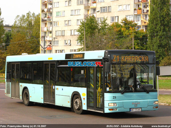 Man NL283 #25 [Z1], 01.10.2007r. Kracwka, ul. Paderewskiego/ Karpacka. Foto: Przemysaw Bakaj (c)