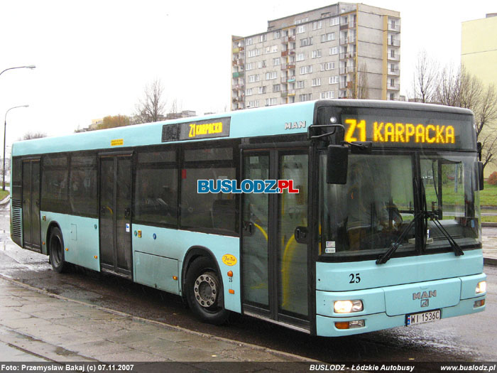 Man NL283 #25 [Z1], 07.11.2007r. Kracwka, ul. Paderewskiego/ Karpacka. Foto: Przemysaw Bakaj (c)