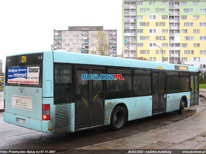 Man NL283 #25 [Z1], 07.11.2007r. Kracwka, ul. Paderewskiego/ Karpacka. Foto: Przemysaw Bakaj (c)