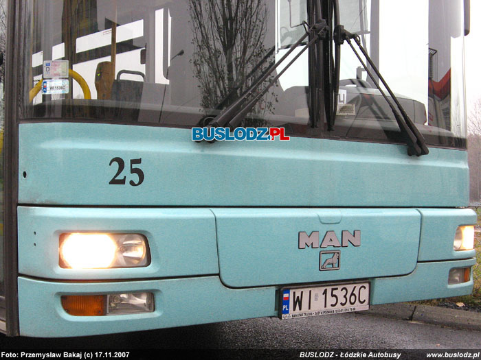 Man NL283 #25 [Z1], 17.11.2007r. Kracwka, ul. Paderewskiego/ Karpacka. Foto: Przemysaw Bakaj (c)