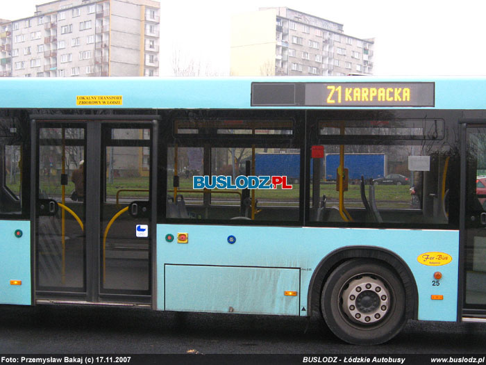 Man NL283 #25 [Z1], 17.11.2007r. Kracwka, ul. Paderewskiego/ Karpacka. Foto: Przemysaw Bakaj (c)