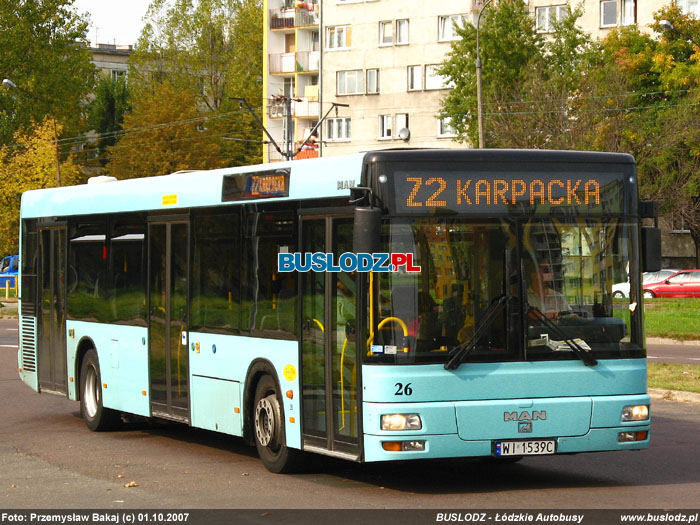 Man NL283 #26 [Z2], 01.10.2007r., ul. Paderewskiego/ Karpacka. Foto: Przemysaw Bakaj (c)