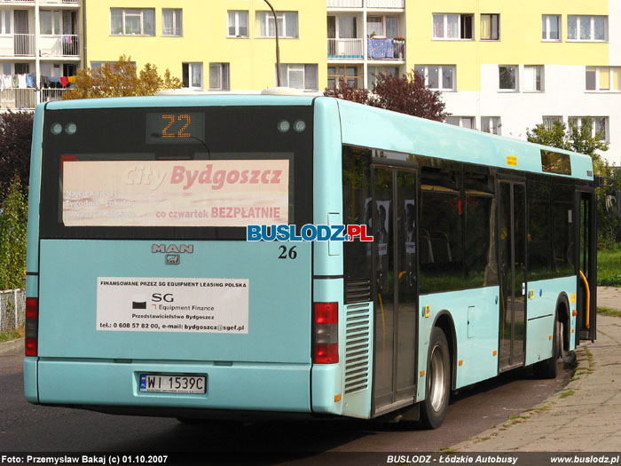 Man NL283 #26 [Z2], 01.10.2007r. Kracwka, ul. Paderewskiego/ Karpacka. Foto: Przemysaw Bakaj (c)