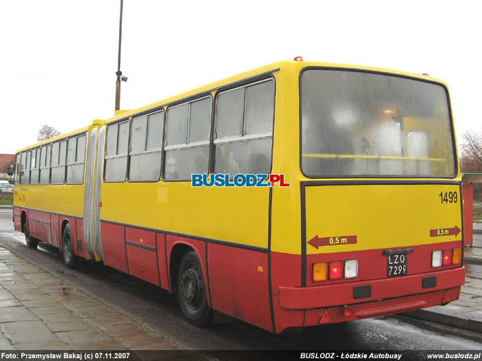 Ikarus 280.37C #1499 [77], 07.11.2007r. Kracwka, ul. Puszkina/ Rokiciska. Foto: Przemysaw Bakaj (c)