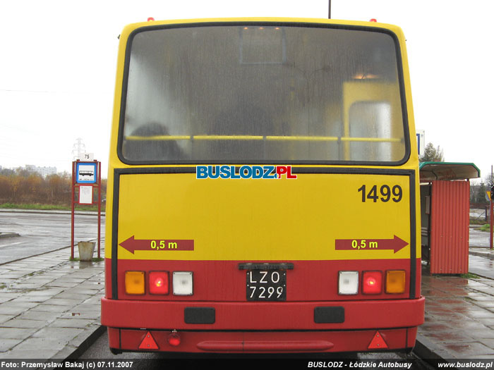 Ikarus 280.37C #1499 [77], 07.11.2007r. Kracwka, ul. Puszkina/ Rokiciska. Foto: Przemysaw Bakaj (c)