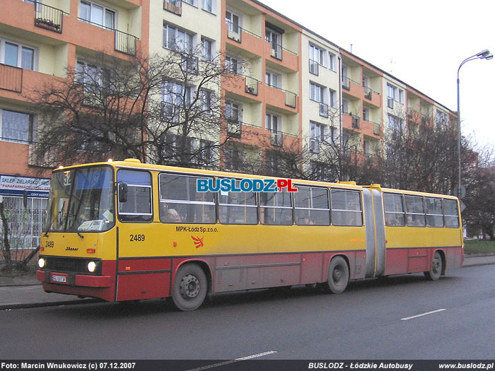 Ikarus 280.37C #2489 [52], 07.12.2007r., ul. Paderewskiego/ Rzgowska. Foto: Marcin Wnukowicz (c)