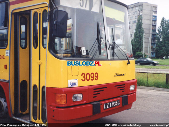 Ikarus 280.26 #3099 [57], 14.06.1999r. Kracwka - ul. Paderewskiego/ Karpacka. Foto: Przemysaw Bakaj (c)