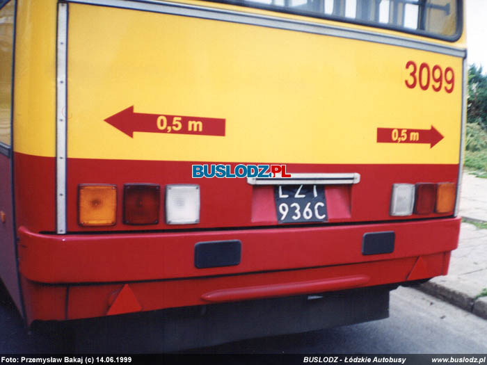 Ikarus 280.26 #3099 [57], 14.06.1999r. Kracwka - ul. Paderewskiego/ Karpacka. Foto: Przemysaw Bakaj (c)