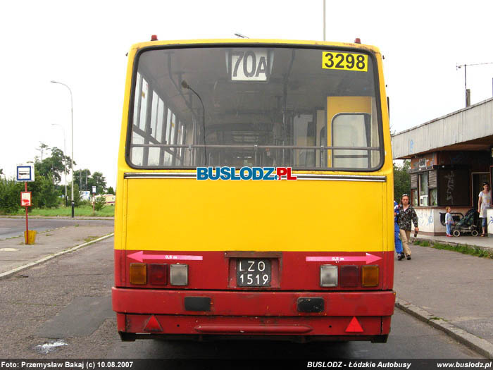 Ikarus 280.37 #3298'', [70A], 10.08.2007r. Kracwka - Szpital C.Z.M.P. Foto: Przemysaw Bakaj (c)