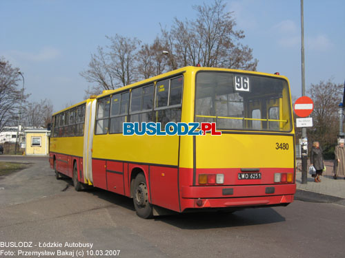 Ikarus 280.37 #3480 [96], 10.03.2007r., kracwka - ul. Rojna. Foto: Przemysaw Bakaj (c)