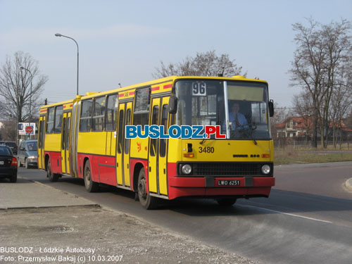 Ikarus 280.37 #3480 [96], 10.03.2007r., kracwka - ul. Rojna. Foto: Przemysaw Bakaj (c)