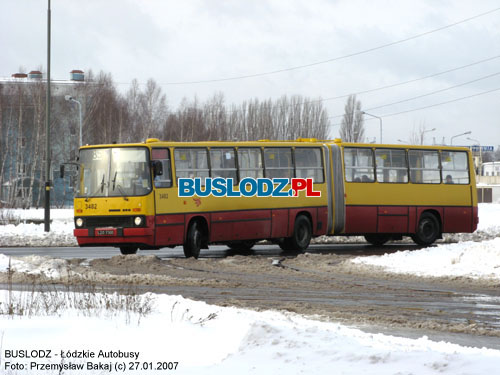 Ikarus 280.37C #3482 [85], 27.01.2007r. Kracwka - Janw. Foto: Przemysaw Bakaj (c)