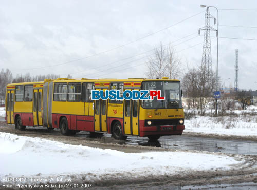 Ikarus 280.37C #3482 [85], 27.01.2007r. Kracwka - Janw. Foto: Przemysaw Bakaj (c)