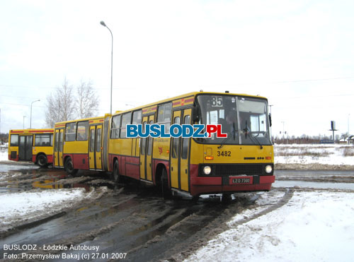 Ikarus 280.37C #3482 [85], 27.01.2007r. Kracwka - Janw. Foto: Przemysaw Bakaj (c)